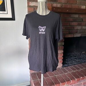 NWT Afends x Fran Little Dreamer Hemp Oversized Tee in Charcoal Gray Sz XS